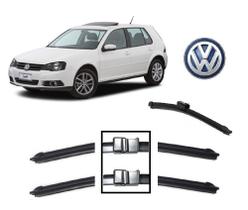 Kit 3 Palhetas Limpador Parabrisa Dianteiro + Traseiro Volkswagen Golf G4 Sportline ano 2008 a 2012