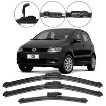 Kit 3 Palhetas Limpador Parabrisa Dianteiro + Traseiro VW Fox 2010 - 2012