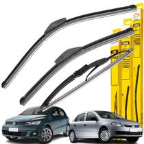 Kit 3 Palhetas Limpador Parabrisa Dianteiro Traseiro Vw Gol Kit 3 Palhetas Limpador Parabrisa Dianteiro Traseiro Vw Gol