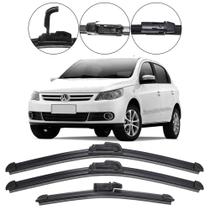Kit 3 Palhetas Limpador Parabrisa Dianteiro + Traseiro VW Gol G5 2008/2012