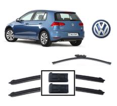 Kit 3 Palhetas Limpador Parabrisa Dianteiro+TraseiroVolkswagen Golf G7 ano 2014 em Diante
