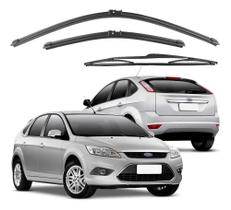 Kit 3 Palhetas Limpador Parabrisa Ford Focus 2008 A 2013 Pre