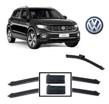 Kit 3 Palhetas para Limapador de Parabrisa Dianteiro + Traseiro Novo Volkswagen T-Cross 2020 2021