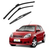 Kit 3 Palhetas Parabrisa Diant+Tras Ford Ka 2010 Ate 2012