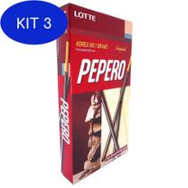 Kit 3 Palito de Chocolate Pepero 47g - Lotte