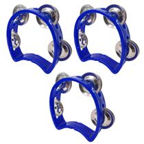 Kit 3 Pandeiros Meia Lua Infantil Azul New York