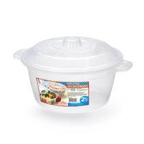 Kit 3 Panela MicroOndas Caçarola Vapor Elegance 2,6L Cozinha