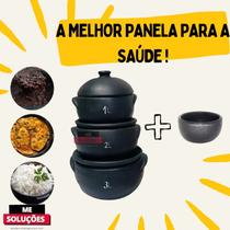 Kit 3 Panelas Barro Caçarola Capixaba Artesanal Curada Caldo