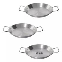 Kit 3 Panelas Pergaminho Paella 30cm De Inox Frigopro Kit 3 Panelas Pergaminho Paella 30cm De Inox Frigopro