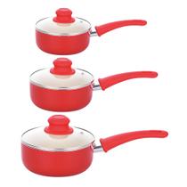 Kit 3 Panelas Revestimento Cerâmico Rubi 1.8Mm 16/18/20cm Kit 3 Panelas Revestimento Cerâmico Rubi 1.8Mm 16/18/20cm