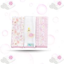 Kit 3 Paninhos de Boca Bebê Babete Toalhinha Fralda Infantil