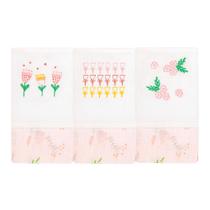 Kit 3 Paninhos de Boca Papi 40x37cm c/ Faixa Tulipa Rosa Kit 3 Paninhos de Boca Papi 40x37cm c/ Faixa Tulipa Rosa