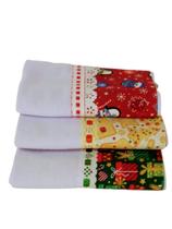 Kit 3 Pano de Prato Grande 100% Algodão Natal Presente