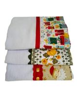 Kit 3 Pano de Prato Grande 100% Algodão Natal Presente