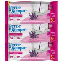 Kit 3 Pano Umedecido Microfibra Limpeza Limpa Piso Multiuso AJJ-01