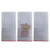 Kit 3 Panos De Boca(1 Pano Bordado+2 Pano Liso) Feminino