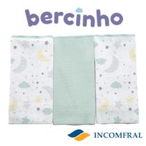Kit 3 Panos de Boca Bercinho Estampado 34x40cm 100% Algodão