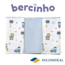 Kit 3 Panos de Boca Bercinho Estampado 34x40cm 100% Algodão