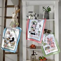 Kit 3 Panos de Copa Felpudo Estampado Dohler