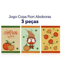 Kit 3 Panos de Copa Felpudo Teka Fiori - Aboboras