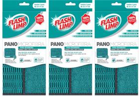 Kit 3 Panos De Microfibra Para Banheiros 23x17cm Flash Limp