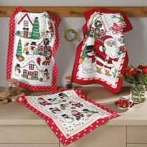 Kit 3 Panos De Prato Copa Atoalhado Prata 118 Natal Boneco de Neve Dohler Kit 3 Panos De Prato Copa Atoalhado Prata 118 Natal Boneco de Neve Dohler