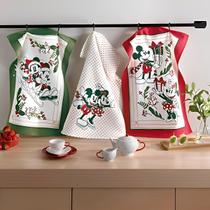 Kit 3 Panos De Prato Copa De Natal Mickey E Minnie Algodão Dohler Kit 3 Panos De Prato Copa De Natal Mickey E Minnie Algodão Dohler