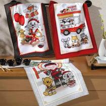 Kit 3 panos de prato Dohler 100% algodão Kit 3 panos de prato Dohler 100% algodão