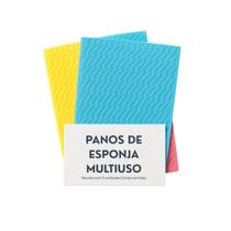 Kit 3 Panos Esponja Multiuso Zeta Cores Variadas Original