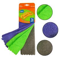 Kit 3 Panos Microfibra Super Absorvente 29x29 Alta Qualidade Automotivo Carro Moto Pia Espelho Vidro Kit 3 Panos Microfibra Super Absorvente 29x29 Alta Qualidade Automotivo Carro Moto Pia Espelho Vidro