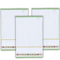 Kit 3 Panos Prato Copa Pia Cozinha Felpudo Bordar Jacquard Kit 3 Panos Prato Copa Pia Cozinha Felpudo Bordar Jacquard