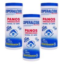 Kit 3 Panos Umedecidos Coperalcool Bacfree Limpa Desinfeta Perfuma Ação Prolongada Pisos Azulejos Vidros Box Metais Móveis Eletrônico Balcão Granito Kit 3 Panos Umedecidos Coperalcool Bacfree Limpa Desinfeta Perfuma Ação Prolongada Pisos Azulejos Vidros Box Metais Móveis Eletrônico Balcão Granito