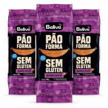 Kit 3 Pão de Forma BELIVE Batata Doce s/ Glúten 400g