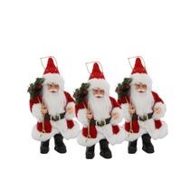 Kit 3 Papai Noel Natal Enfeite Árvore Mix Decoração Kit 3 Papai Noel Natal Enfeite Árvore Mix Decoração