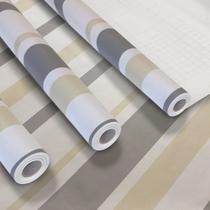 Kit 3 Papel Adesivo Lavavel HD Bege e Cinza Listrado 15m Kit 3 Papel Adesivo Lavavel HD Bege e Cinza Listrado 15m