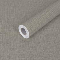 Kit 3 Papel Adesivo Texturizado Tecido Modelo Palha Cinza Lavavel 6M