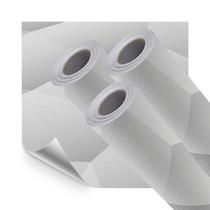 Kit 3 Papel de Parede Adesivo Lavavel Geométrico Polígonos Cinza 6M Kit 3 Papel de Parede Adesivo Lavavel Geométrico Polígonos Cinza 6M