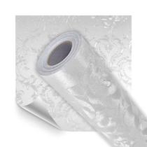 Kit 3 Papel de Parede Adesivo Lavável Textura Arabesco Pérola 15M Kit 3 Papel de Parede Adesivo Lavável Textura Arabesco Pérola 15M