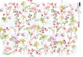 Kit 3 Papel Decoupage Opapel 30x45cm 2819 Estampa Flores Micro Iv Opa