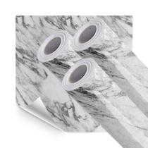 Kit 3 Papel Parede Adesivo Resistente a Alta Temperatura Marmore Carrarinha 15m Kit 3 Papel Parede Adesivo Resistente a Alta Temperatura Marmore Carrarinha 15m