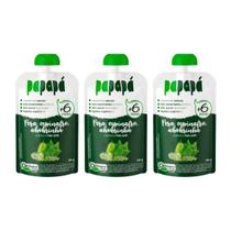 Kit 3 Papinha Papapá Orgânica Pera Espinafre Abobrinha 300g