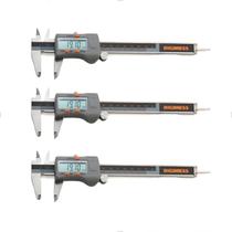 Kit 3 Paquímetro Digital 6" 150mm 0,01mm Digimess Kit 3 Paquímetro Digital 6" 150mm 0,01mm Digimess