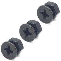 Kit 3 Parafuso preto p escudo les paul pickguard MF4.08x8-BK Kit 3 Parafuso preto p escudo les paul pickguard MF4.08x8-BK