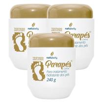 Kit 3 Parapés Creme Hidratante para Tratamento dos Pés (Dourado)