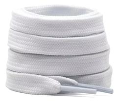 Kit 3 Pares Cadarço Largo Bboy Fat Lace Grosso Branco Tenis