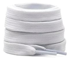 Kit 3 Pares Cadarço Largo Bboy Fat Lace Grosso Branco Tenis