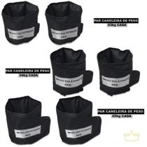 Kit 3 Pares Caneleira Peso Tornozeleira 3kg 4kg 5kg Academia