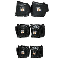 Kit 3 Pares Caneleira Tornozeleira Peso 2kg, 4kg, 6kgs