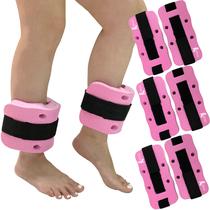 Kit 3 Pares Caneleiras Hidroginástica EVA 2 à 3kg DF1097 Rosa Dafoca Sports