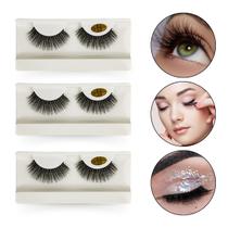 Kit 3 Pares Cílios Postiços Efeito Lifting 5D Volumoso Definição 14mm Maquiagem Olhos Curvatura Natural Kit 3 Pares Cílios Postiços Efeito Lifting 5D Volumoso Definição 14mm Maquiagem Olhos Curvatura Natural